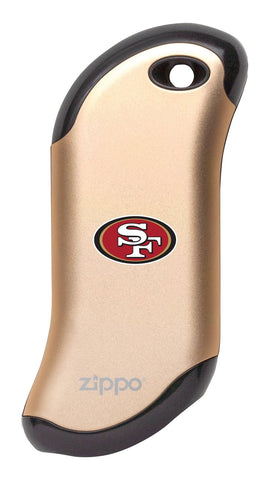 Front of champagne NFL San Francisco 49ers: HeatBank 9s Rechargeable Hand Warmer