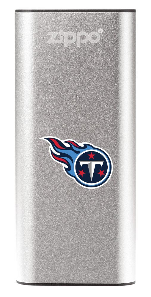 Front of silver NFL Tennessee Titans: HeatBank 3-Hour Rechargeable Hand Warmer