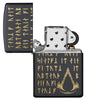 Assassin's Creed®Valhalla - Runes Pocket Lighter open and unlit showing the front of the lighter