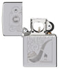 40th Anniversary Pipe Lighter Collectible - Pipe Design with its lid open and unlit.