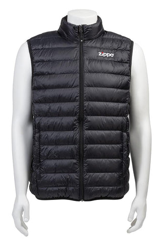 Front of Zippo Men's Packable Down Vest zipped up