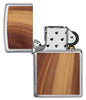 Woodchuck USA Cedar Windproof Lighter open and unlit