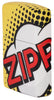 Angled shot of Zippo Pop Art Design 540 Color Windproof Lighter, showing the front and right side of the lighters design