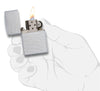 Classic Chrome Arch Windproof Lighter lit in hand