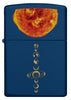 Front shot of Solar System Design Navy Matte Windproof Lighter.