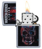 Watch Dogs®: Legion Logo Lighter front view of lighter open and lit