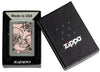 Zippo Death Kiss Design Sage Windproof Lighter in its packaging.