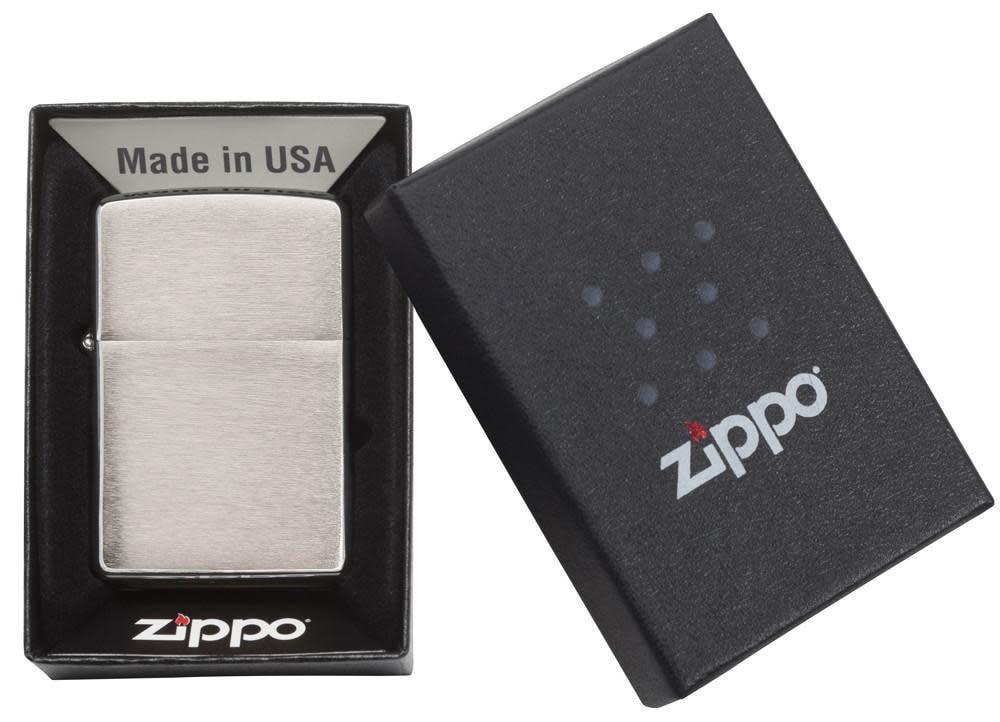 Genuine Zippo classic brushed chrome windproof Lighter CASE ONLY No  Insert/Box