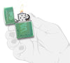 Armor® High Polish Green Elegant Dragon lit in hand