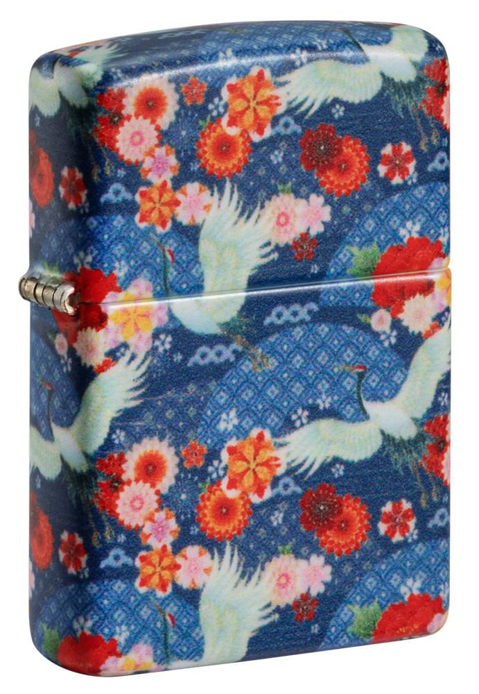 Front view of Kimono Design 540 Color Windproof Lighter standing at a 3/4 angle.
