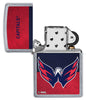 NHL® Washington Capitals Street Chrome™ Windproof Lighter with its lid open and unlit