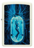 Front view of Zippo Tube Woman Design Glow in the Dark Matte Windproof Lighter.