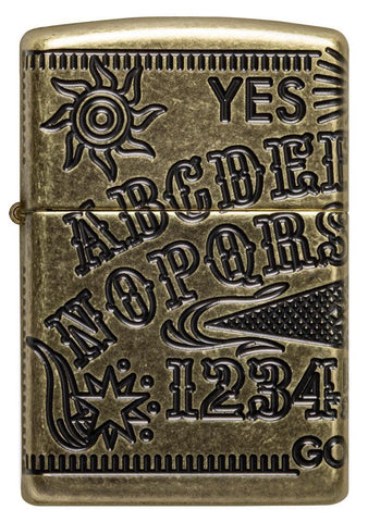 Front view of Armor® Antique Brass Ouija Board Design