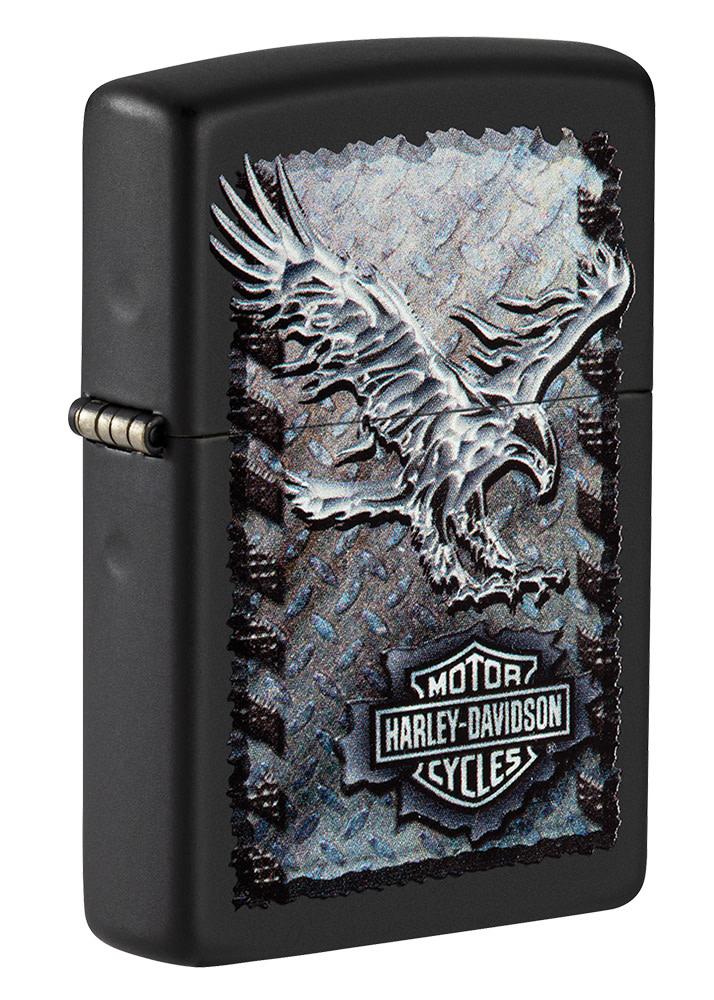 Harley-Davidson® Chrome Eagle Black Matte Lighter | Zippo USA