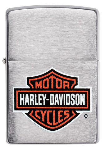 Front view of Harley-Davidson Logo Brushed Chrome Windproof Lighter