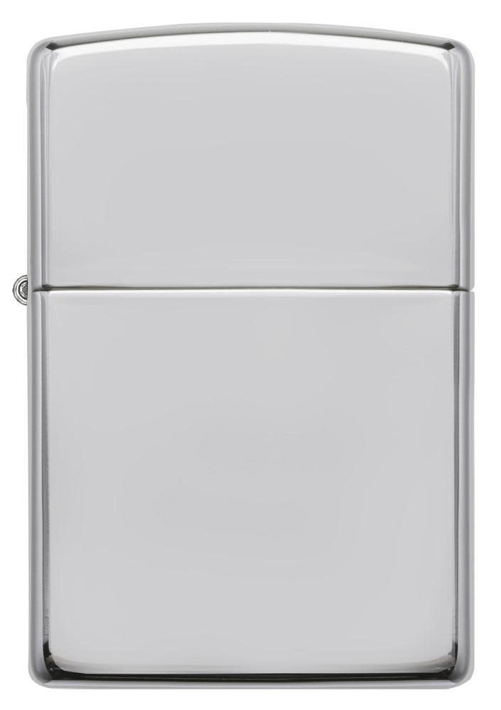 Front view of ArmorÂ® High Polish Sterling Silver Windproof Lighter