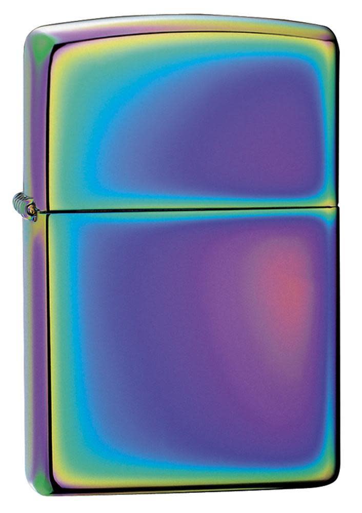 Front shot of Classic Multi Color Windproof Lighter standing at a 3/4 angle