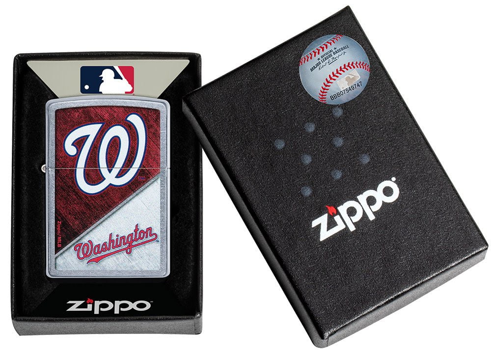 MLB™ Washington Nationals™ Street Chrome™ Windproof Lighter in its packaging.