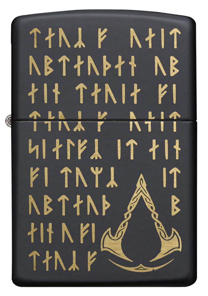 Assassin's Creed® Valhalla - Runes Pocket Lighter closed showing the front of the lighter 