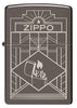 Front shot of Zippo Art Deco Design Black Ice® Windproof Lighter.