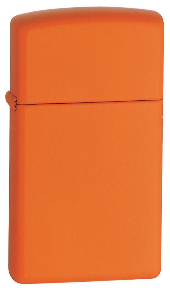 Slim® Orange Matte Windproof Lighter 3/4 View