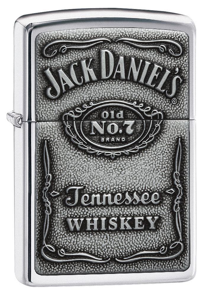 Jack Daniel&#039;s&reg; Classic Emblem Chrome Windproof Lighter | Zippo USA
