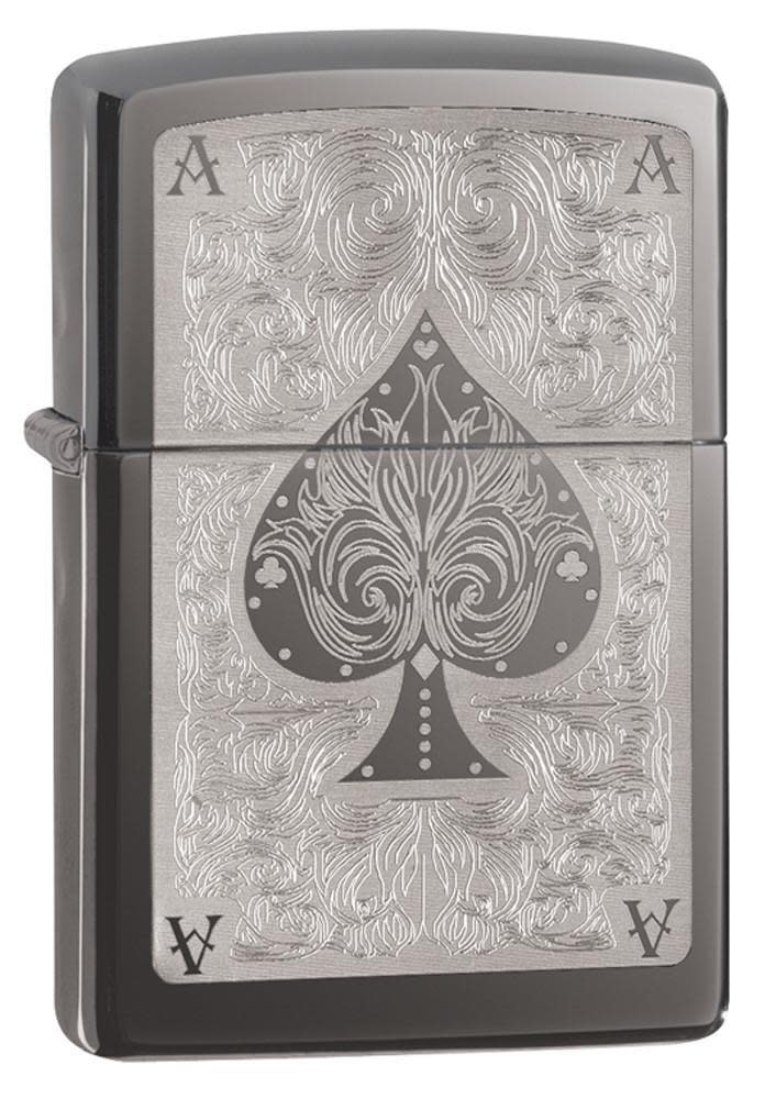 Ace Filigree Engraved Windproof Lighter