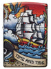 Front of Nautical Tattoo Design 540 Color Windproof Lighter