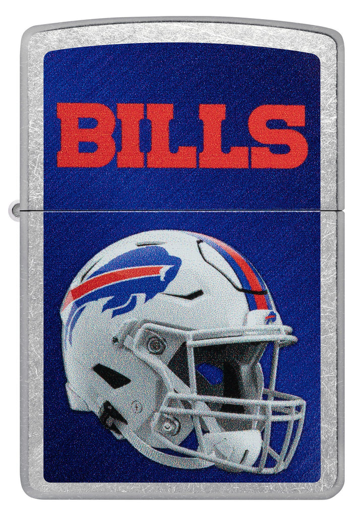 Front shot of NFL Buffalo Bills Helmet Street Chrome Windproof Lighter.