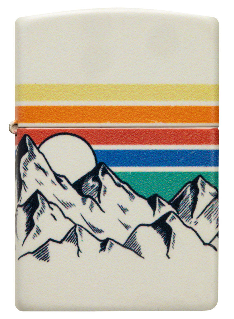 Front view of Zippo Mountain Design 540 Color Windproof Lighter.