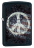 Front shot of Peace on Flag Distressed Design Windproof Lighter standing at a 3/4 angle.