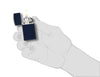 Slim Navy Matte Windproof Lighter in hand