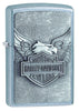 Harley-Davidson Eagle Emblem Street Chrome Windproof Lighter 3/4 View