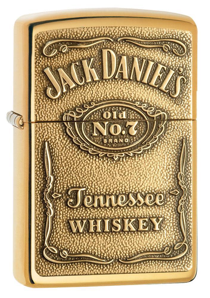 Jack Daniel&#039;s&reg; Tennessee Whiskey Emblem Brass Lighter | Zippo USA