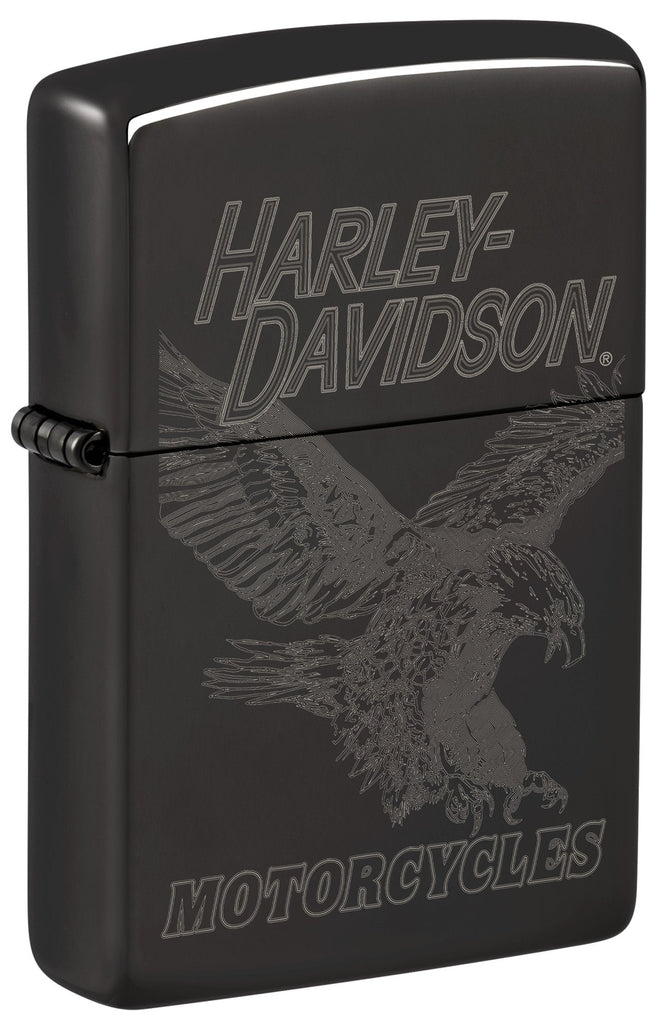 Zippo Harley-Davidson® Laser Fancy Fill High Polish Black