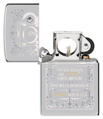 40th Anniversary Pipe Lighter Collectible - Insert Design with its lid open and unlit.