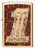Front shot of Harley-Davidson Number 1 Skull High Polish Brass Windproof Lighter.