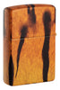Back shot of Tiger Print Designs 540 Color Windproof Lighter standing at a 3/4 angle.