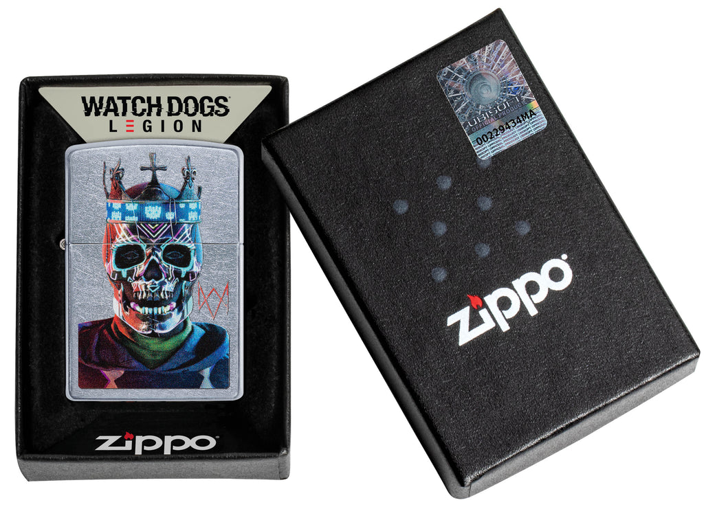 Watch Dogs®: Legion Logo front view of lighter in zippo one box