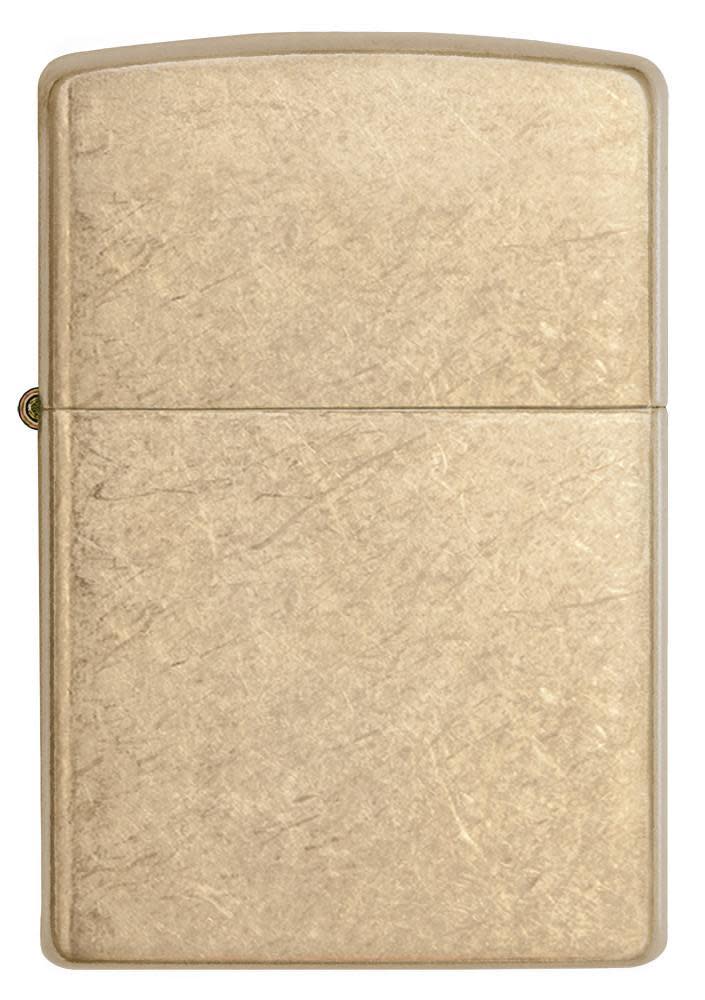 Front view of ArmorÂ® Tumbled Brass Windproof Lighter