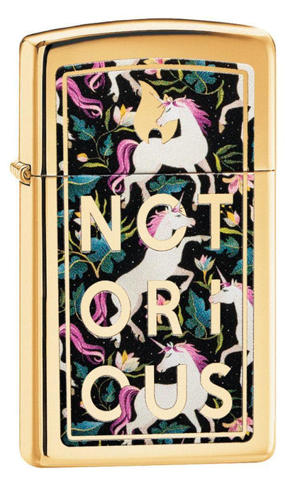Front shot of Notorious Unicorn Design standing at a 3/4 angle