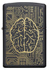 Front view of Artificial Intelligence Black Matte Windproof Lighter