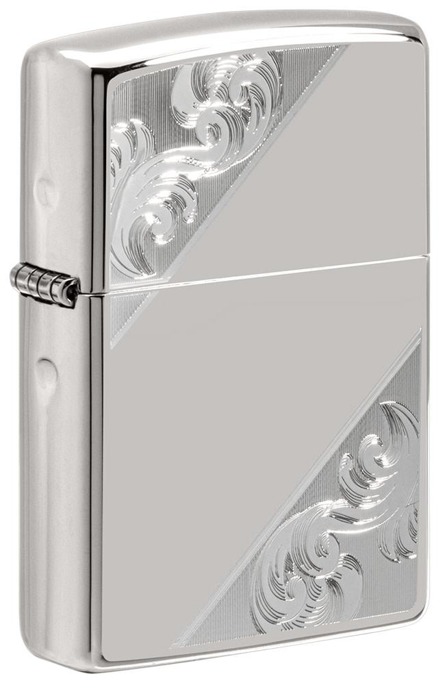 Sterling Silver Diagonal Filigree Design Windproof Lighter | Zippo USA