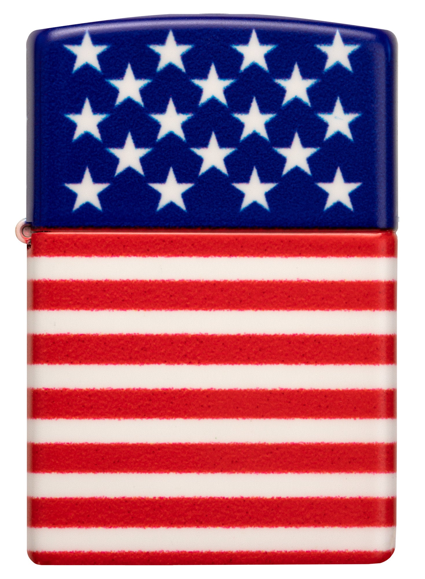 Front view of Zippo Stars and Stripes Flag Design 540 Color Matte Windproof Lighter.