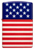 Front view of Zippo Stars and Stripes Flag Design 540 Color Matte Windproof Lighter.