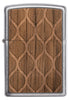 Front view of WOODCHUCK USA Walnut Leaves Two-Sided Emblem Windproof Lighter.