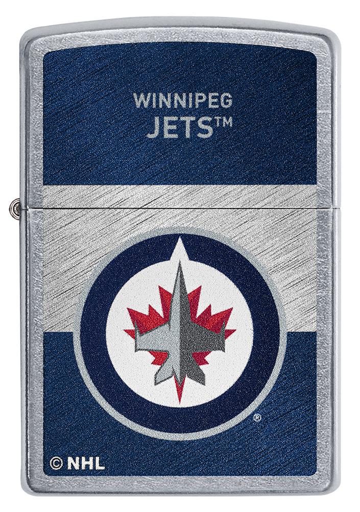 Front of NHL® Winnipeg Jets Street Chrome™ Windproof Lighter