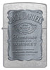 Front shot of Jack Daniel's Silver Logo Street Chrome Windproof Lighter.