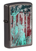 Front shot of Statue Of Liberty Design Black Ice® Windproof Lighter standing at a 3/4 angle.