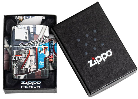 Greetings from Zippo 540 Color Windproof Lighter in its packaging